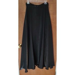 JS Collections size 8 shimmery black maxi skirt, rayon/polyester